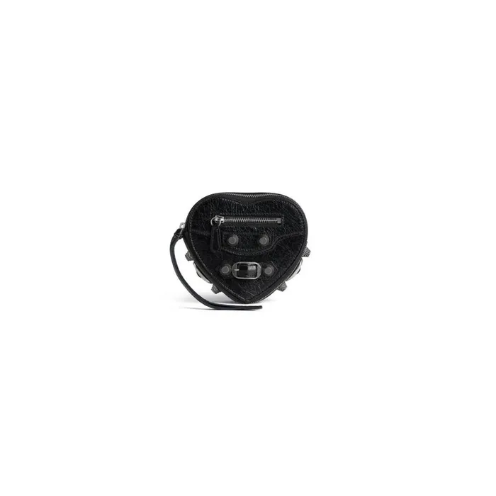 Women Clutches and Pouches Balenciaga Le Cagole Heart Jewellery Box In Black