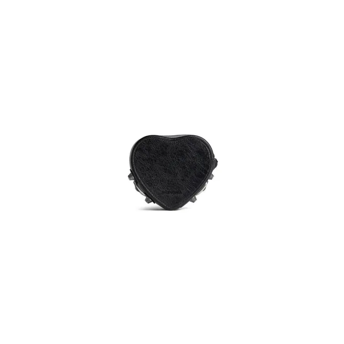 Women Clutches and Pouches Balenciaga Le Cagole Heart Jewellery Box In Black