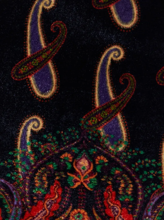 Women Coat With Velvet Belt Etro Coats And Outerwear