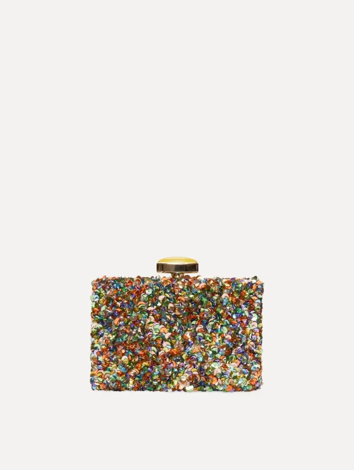 Women Confetti Sequin Embroidered Minaudiere Rainbow Oscar De La Renta Handbags Women Confetti Sequin Embroidered Minaudiere Rainbow Oscar De La Renta Handbags