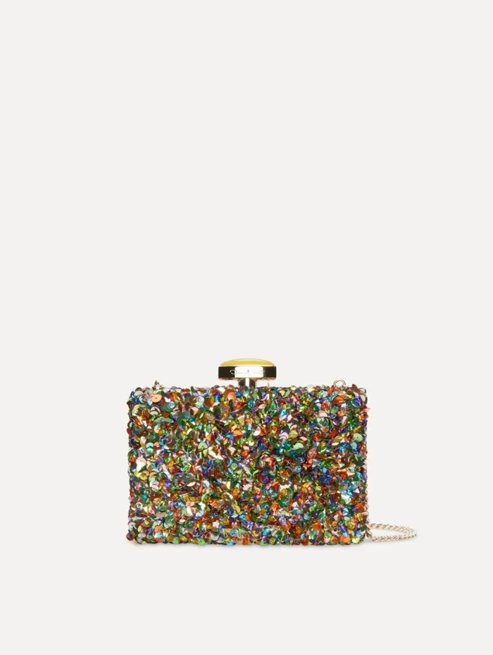 Women Confetti Sequin Embroidered Minaudiere Rainbow Oscar De La Renta Handbags Women Confetti Sequin Embroidered Minaudiere Rainbow Oscar De La Renta Handbags