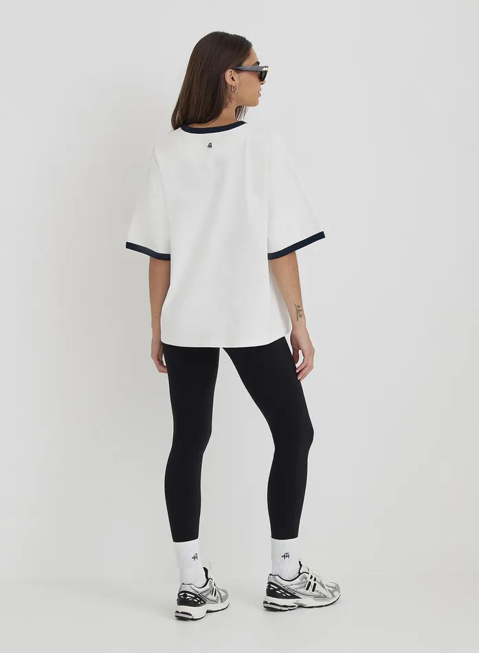 Women Cream Oversized Distressed Slogan TShirt Finn 4th and Reckless Athleisure