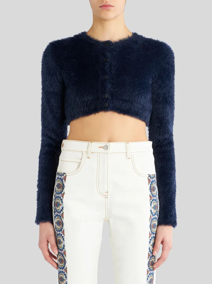 Women Cropped Cardigan Etro Knitwear