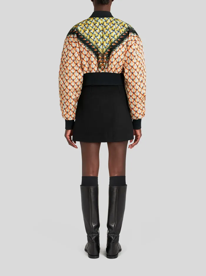 Women Cropped Floral Bomber Jacket Etro Coats And Outerwear