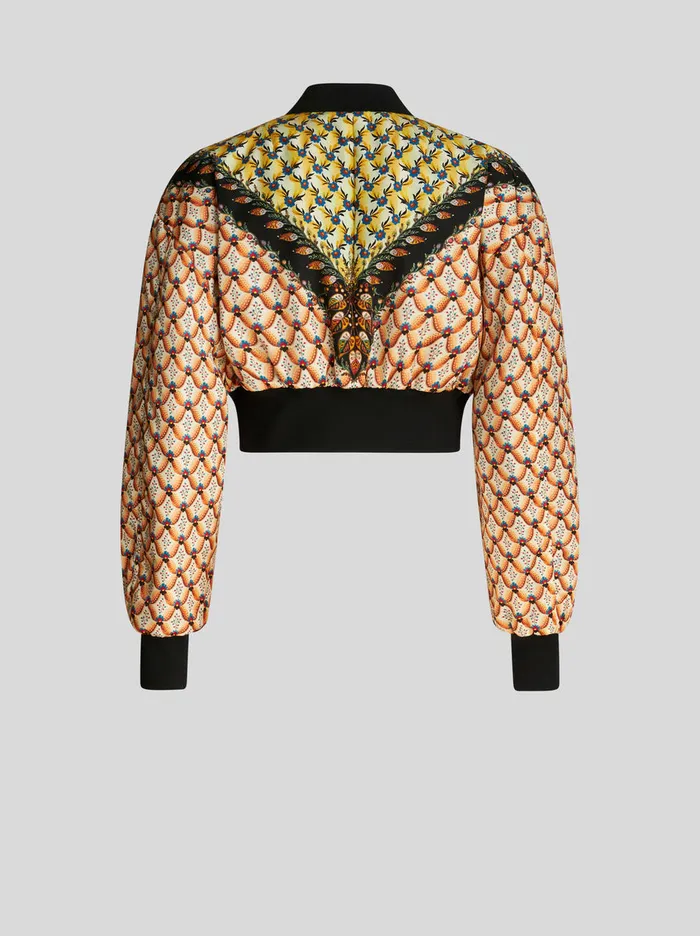 Women Cropped Floral Bomber Jacket Etro Coats And Outerwear