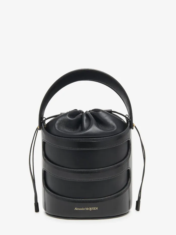Women Crossbody Bags Alexander McQueen The Rise Bucket Black