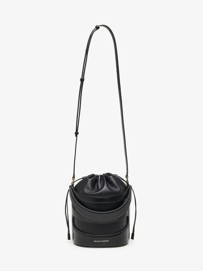 Women Crossbody Bags Alexander McQueen The Rise Bucket Black