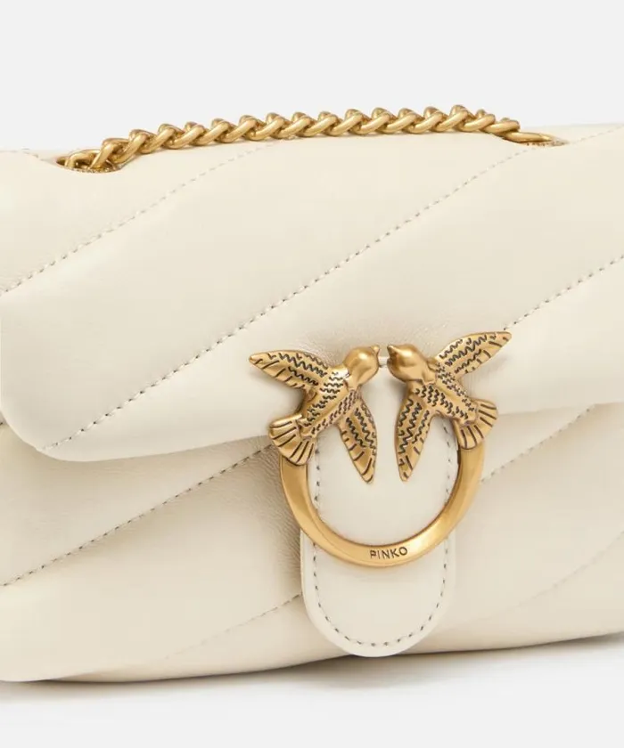Women Crossbody Bags Pinko Baby Love Bag Puff Maxi Quilt Whitewhiteantique Gold Women Crossbody Bags Pinko Baby Love Bag Puff Maxi Quilt Whitewhiteantique Gold