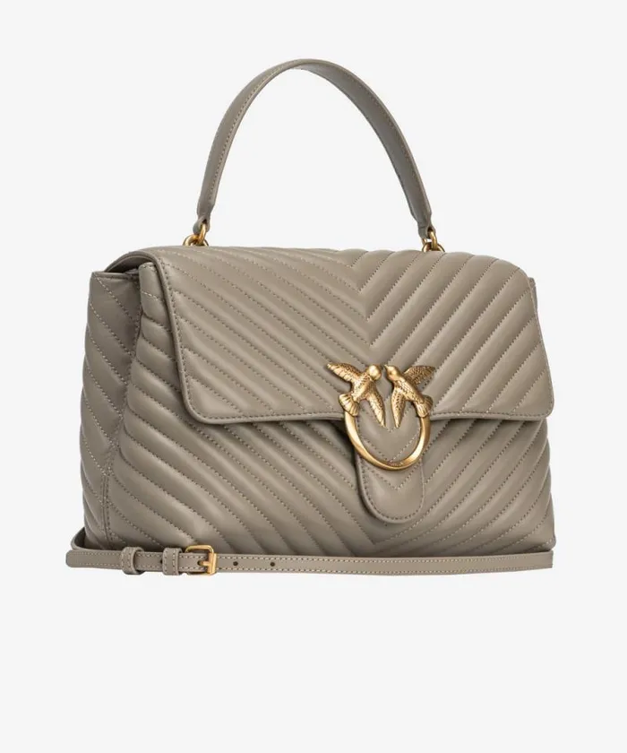 Women Crossbody Bags Pinko Big Lady Love Bag Puff Chevron Walnutantique Gold Women Crossbody Bags Pinko Big Lady Love Bag Puff Chevron Walnutantique Gold