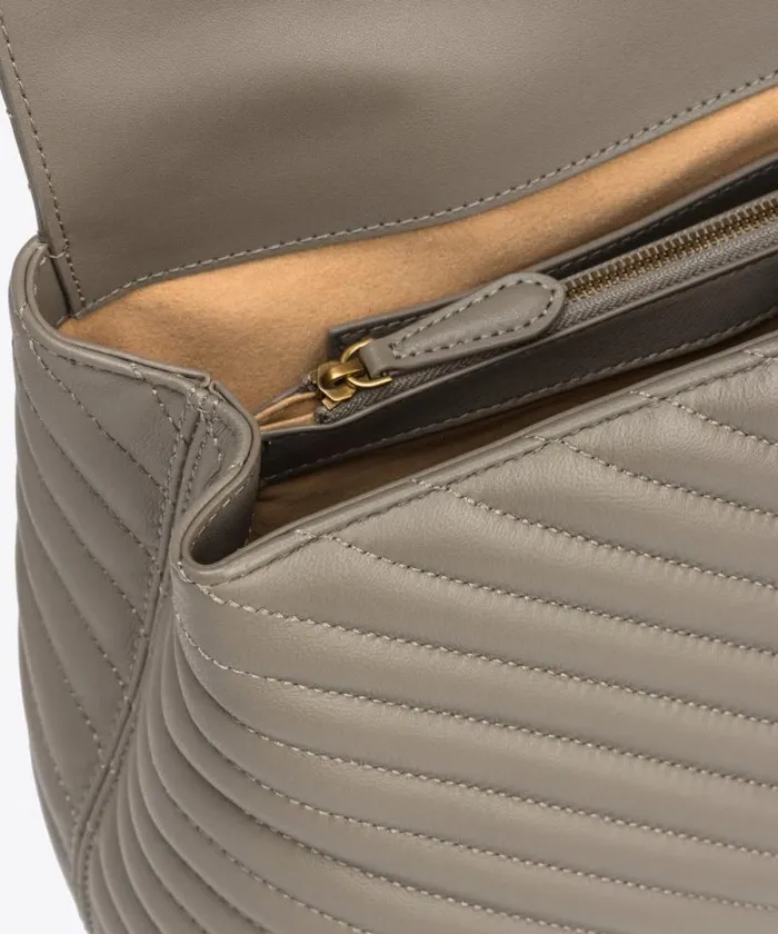 Women Crossbody Bags Pinko Big Lady Love Bag Puff Chevron Walnutantique Gold Women Crossbody Bags Pinko Big Lady Love Bag Puff Chevron Walnutantique Gold