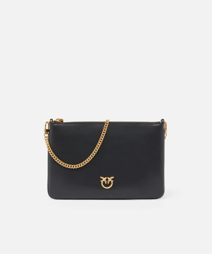 Women Crossbody Bags Pinko Classic Flat Love Bag Simply Blackantique Gold