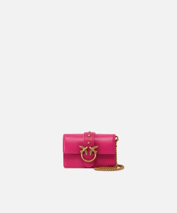 Women Crossbody Bags Pinko Micro Love Bag One Simply Pinko Pinkantique Gold