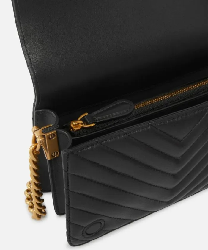 Women Crossbody Bags Pinko Mini Love Bag Click Chevron Blackantique Gold Women Crossbody Bags Pinko Mini Love Bag Click Chevron Blackantique Gold