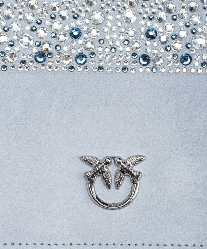 Women Crossbody Bags Pinko PINKO Galleria Fullrhinestone Mini Love Bag Click Light Sky Blueshiny Nickel Women Crossbody Bags Pinko PINKO Galleria Fullrhinestone Mini Love Bag Click Light Sky Blueshiny Nickel
