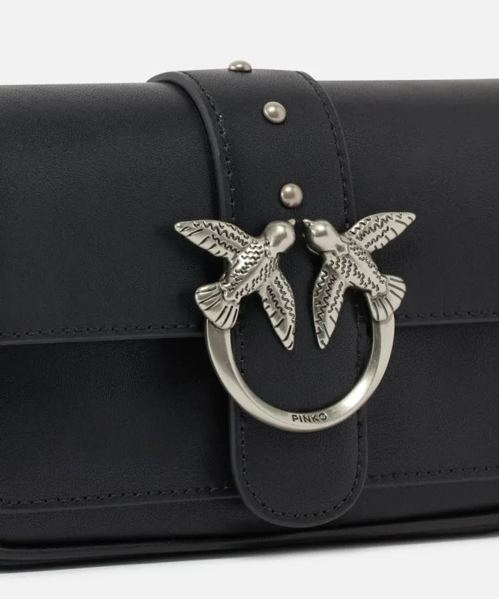 Women Crossbody Bags Pinko Pocket Love Bag One Simply Blackold Silver Women Crossbody Bags Pinko Pocket Love Bag One Simply Blackold Silver