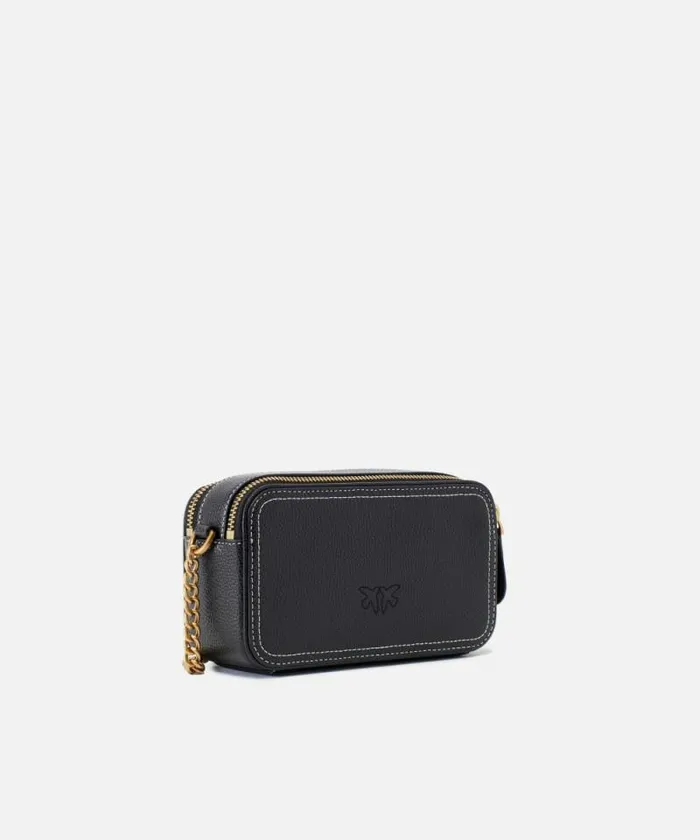 Women Crossbody Bags Pinko Small Crossbody Bag With Raised Love Birds Logo Blackantique Gold Women Crossbody Bags Pinko Small Crossbody Bag With Raised Love Birds Logo Blackantique Gold