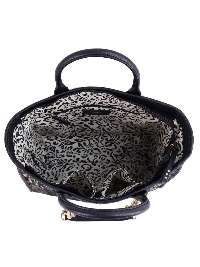 Women Crossbody Jessica Simpson Dani Tote In Black Natural Straw