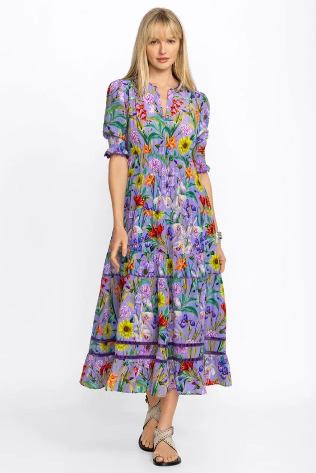 Women DAPHNE SILK MAXI DRESS Daphne Purple Johnny Was Dresses Women DAPHNE SILK MAXI DRESS Daphne Purple Johnny Was Dresses
