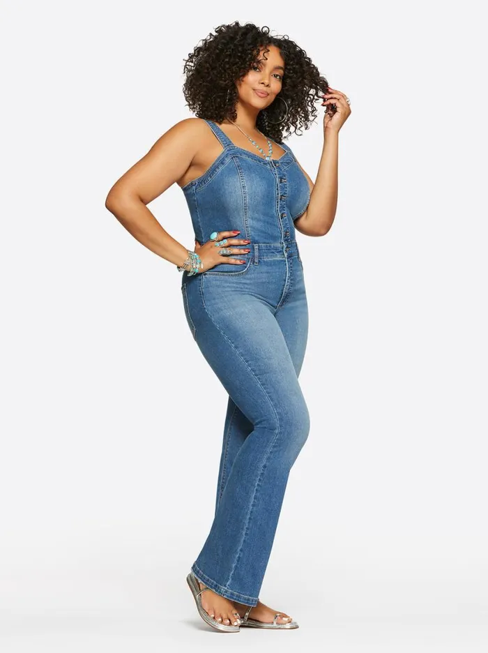Women Denim Jessica Simpson Constance Jumpsuit In Free Will