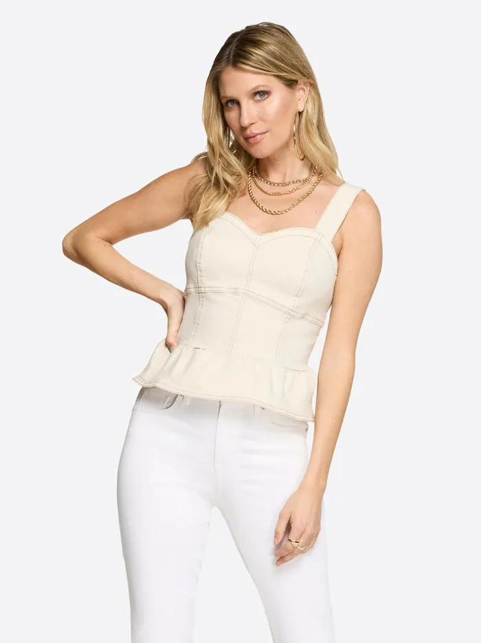 Women Denim Jessica Simpson Denim Bustier In Ecru