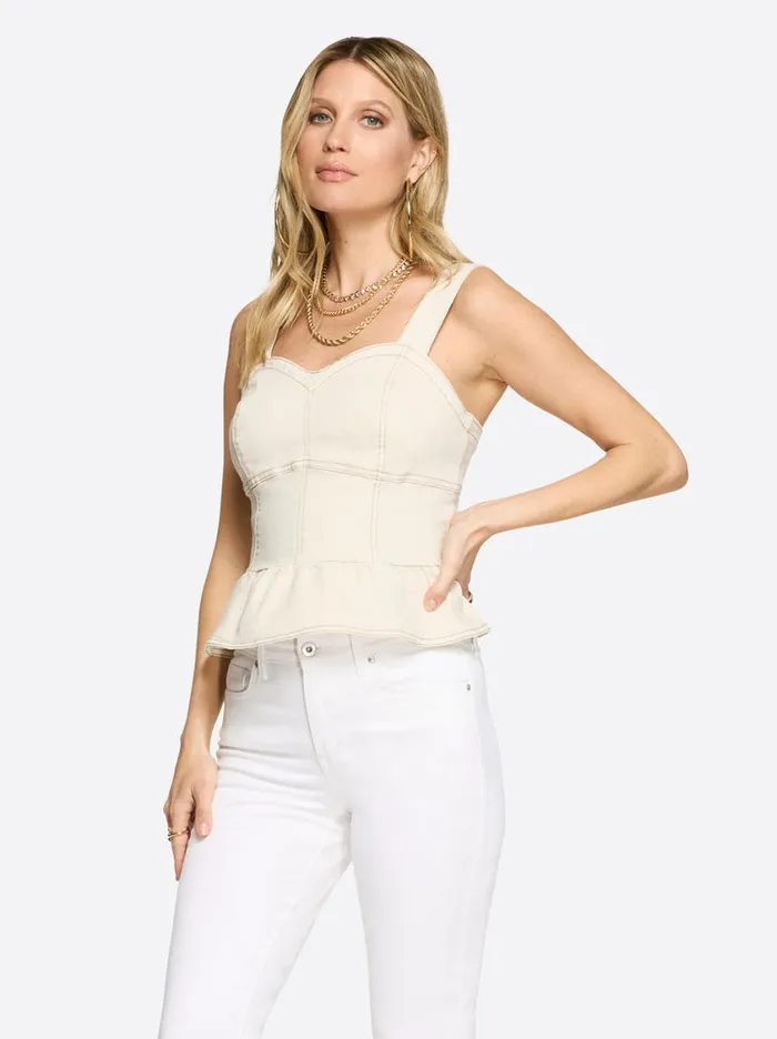 Women Denim Jessica Simpson Denim Bustier In Ecru
