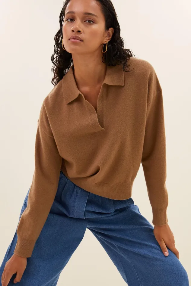 Women Dex Pullover Camel Bybar Pullovers