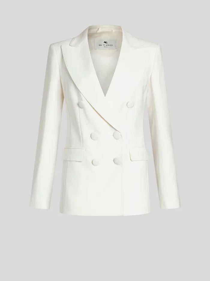 Women DoubleBreasted Jacket In Shot Fabric Etro Jackets