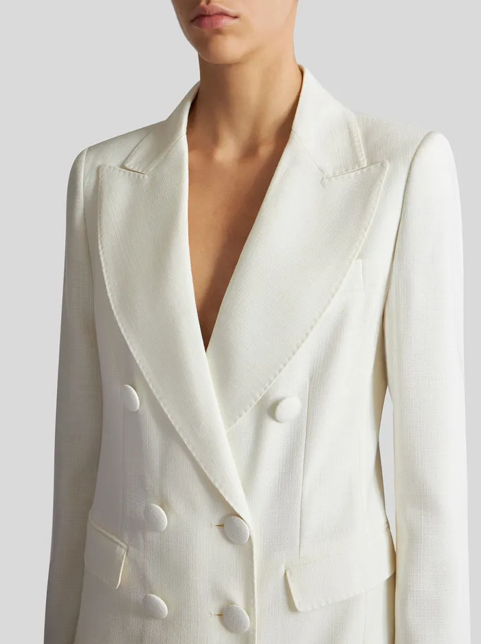 Women DoubleBreasted Jacket In Shot Fabric Etro Jackets