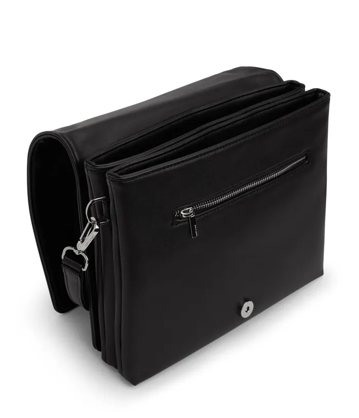 Women Dover Vegan Shoulder Bag 8211 Loom Black Shiny Nickel Matt and Nat Shoulder Bags