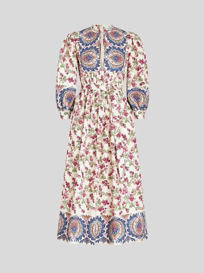 Women Dress With Berry And Paisley Print Etro Dresses