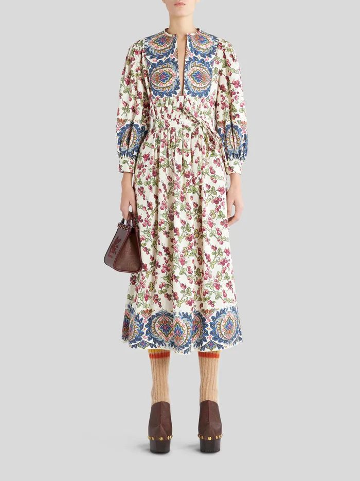 Women Dress With Berry And Paisley Print Etro Dresses