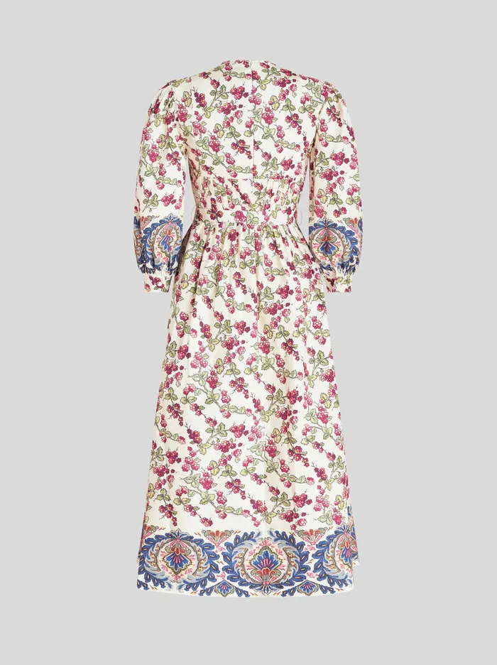 Women Dress With Berry And Paisley Print Etro Dresses