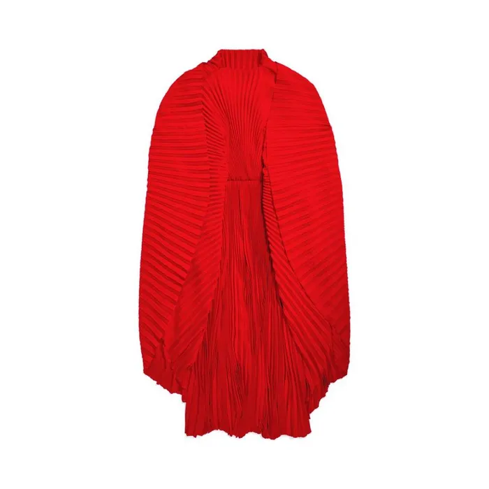 Women Dresses and Skirts Balenciaga Pleated Drape Dress In Red