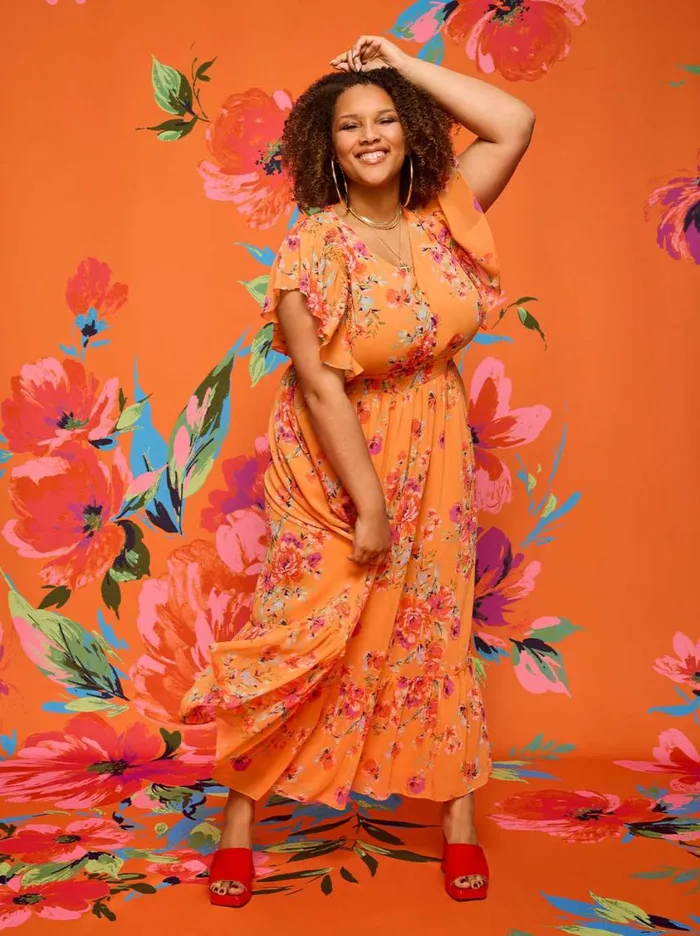 Women Dresses Jessica Simpson Althea Maxi Dress In Watercolor Roses