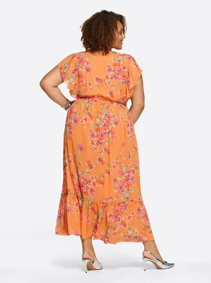 Women Dresses Jessica Simpson Althea Maxi Dress In Watercolor Roses