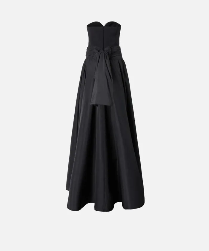 Women Dresses Pinko Twopiece Dress With Playsuit And Maxi Skirt Limo Black