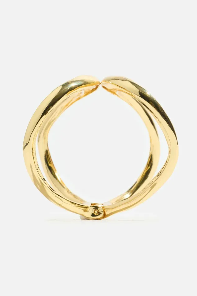 Women Dynamite Bracelets Double Curved Cuff Bracelet YELLOW