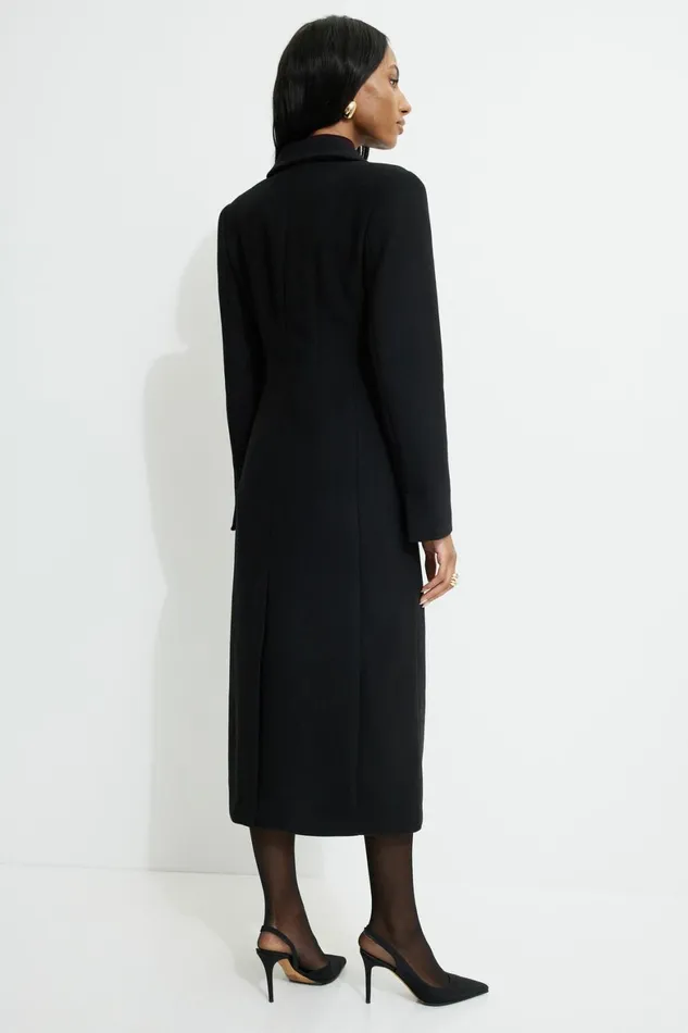 Women Dynamite Coats and Jackets Tailored Single Breasted Coat Black