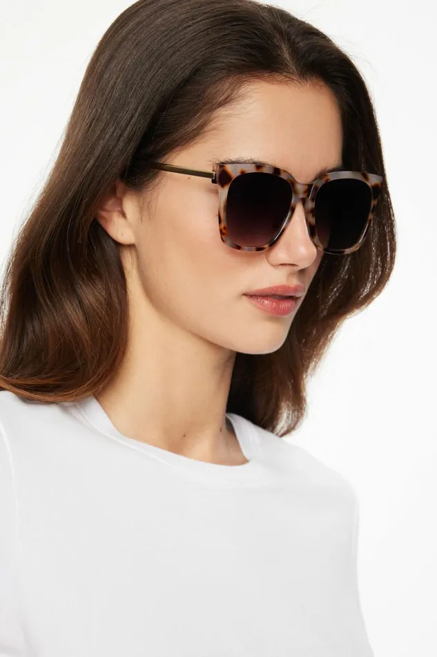 Women Dynamite Sunglasses Classic Square Sunglasses Brown