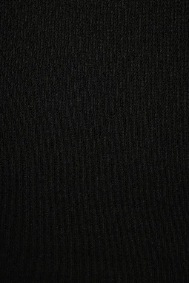 Women Dynamite Tops Keri Ribbed Baby T Shirt Black