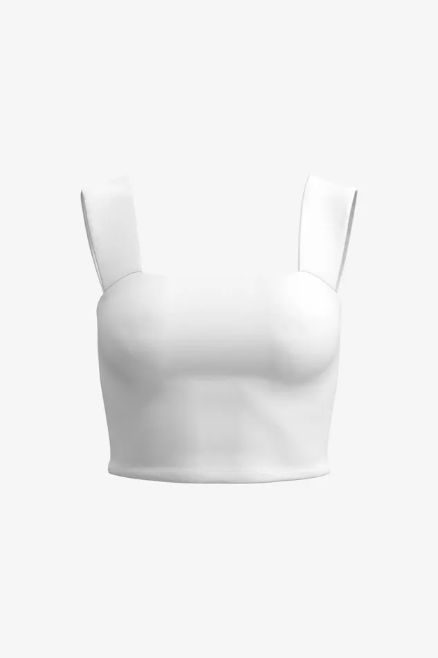 Women Dynamite Tops Lota Sculpt Tank Top White