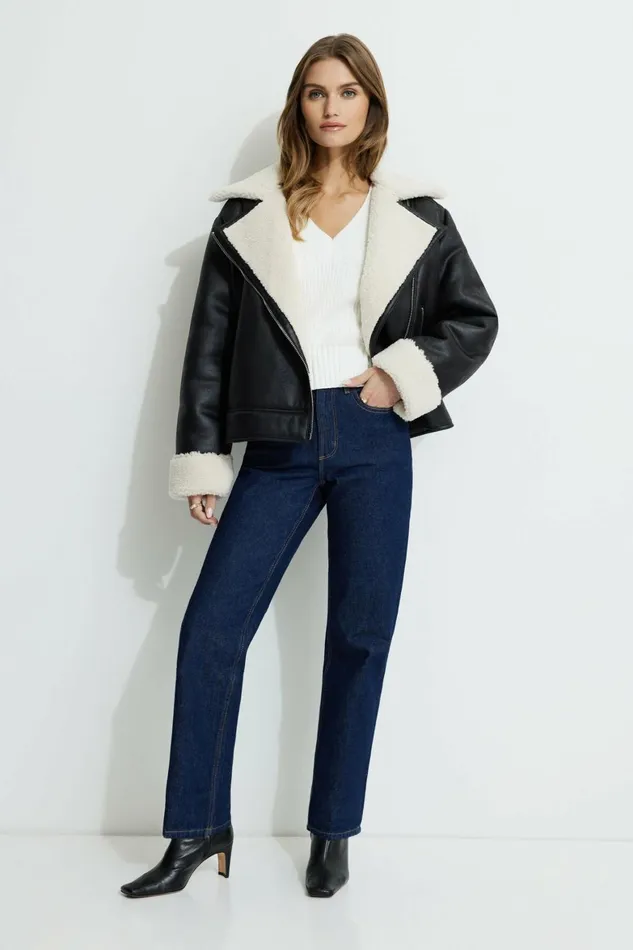 Women Dynamite Tops Stephanie Cinched Waist Sweater White