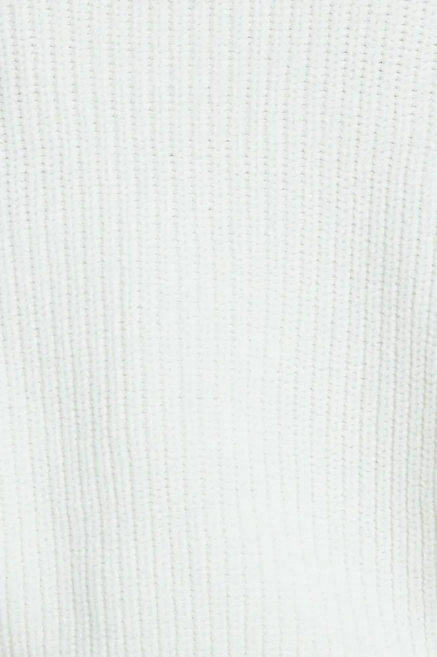 Women Dynamite Tops Stephanie Cinched Waist Sweater White
