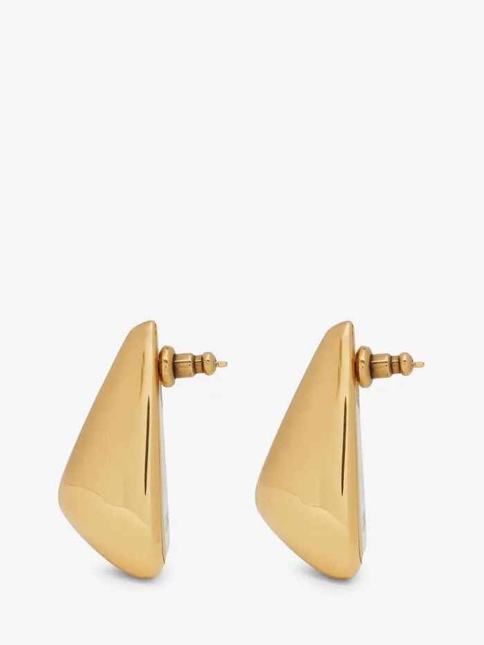 Women Earrings Alexander McQueen Claw Earrings Antique Gold