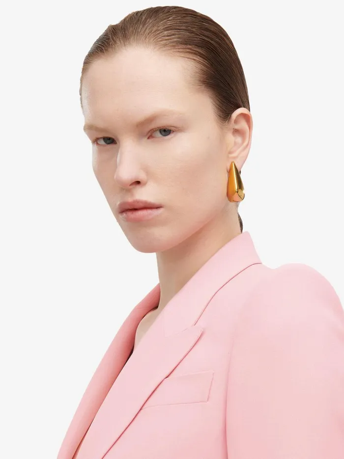 Women Earrings Alexander McQueen Claw Earrings Antique Gold