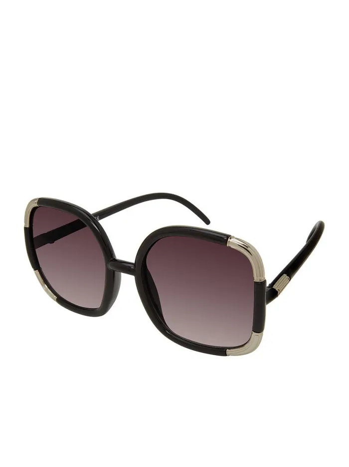 Women Earrings Jessica Simpson OverSized Oval Sunglasses In Black