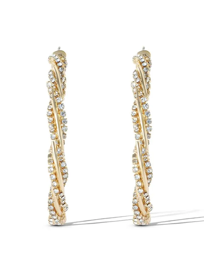 Women Earrings Jessica Simpson Spiral Hoop Earrings