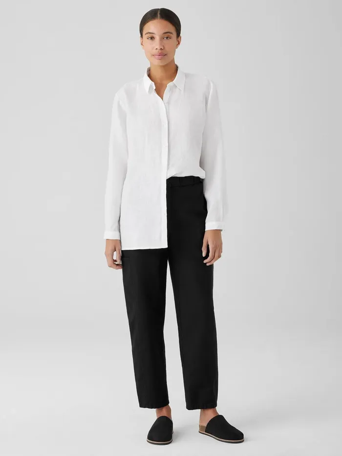 Women Eileen Fisher Pants Shorts and Jumpsuits Cotton Hemp Stretch Lantern Pant Black Women Eileen Fisher Pants Shorts and Jumpsuits Cotton Hemp Stretch Lantern Pant Black