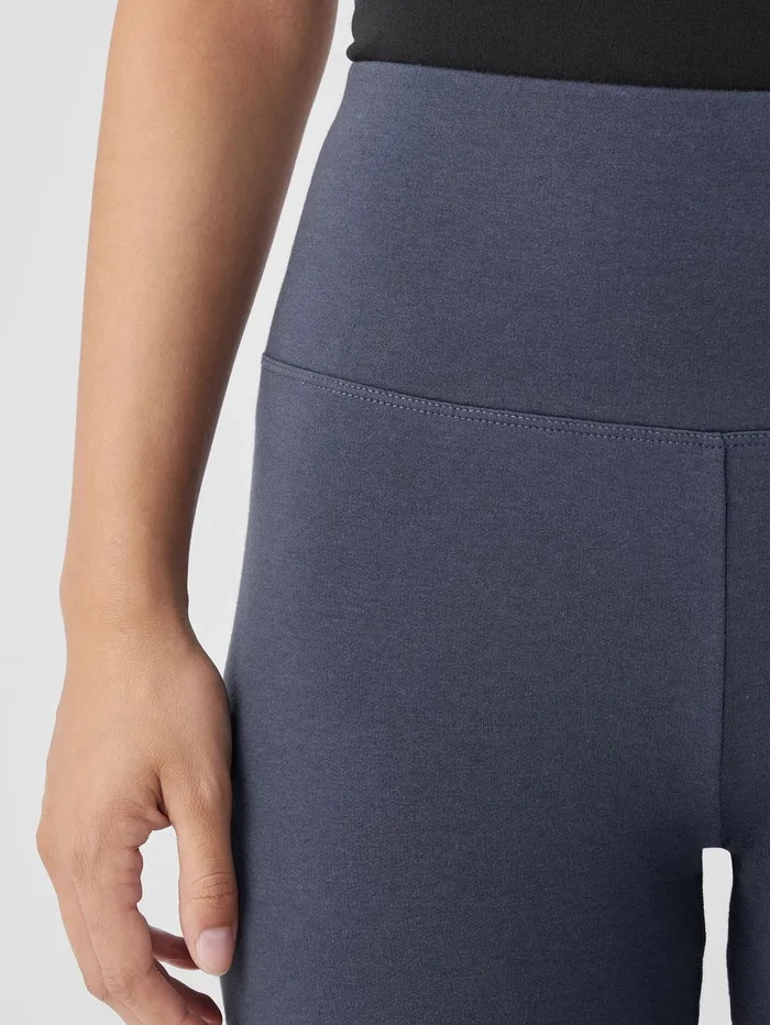 Women Eileen Fisher Pants Shorts and Jumpsuits Cozy Brushed Terry Hug HighWaisted Leggings Ocean