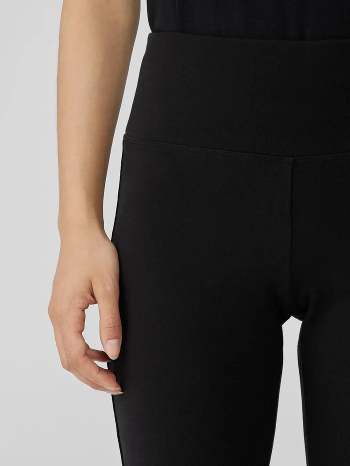 Women Eileen Fisher Pants Shorts and Jumpsuits Pima Cotton Stretch Jersey HighWaisted Pant Black